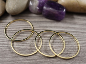 Linkki ympyrä, 25x1mm, umpi, 24K/vaaleakulta, 1kpl