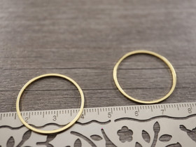 Linkki ympyrä, 25x1mm, umpi, 24K/vaaleakulta, 1kpl