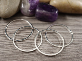 Linkki ympyrä, 25x1mm, umpi, 925/ kirkashopea, 1kpl