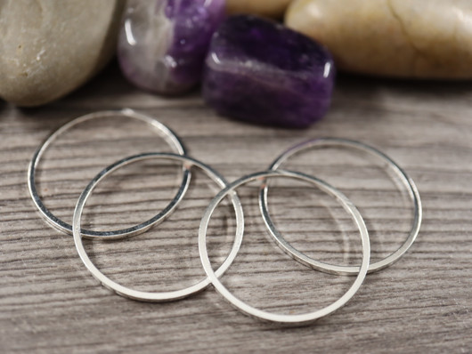 Linkki ympyrä, 25x1mm, umpi, 925/ kirkashopea, 1kpl