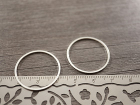 Linkki ympyrä, 25x1mm, umpi, 925/ kirkashopea, 1kpl