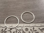 Linkki ympyrä, 25x1mm, umpi, 925/ kirkashopea, 1kpl