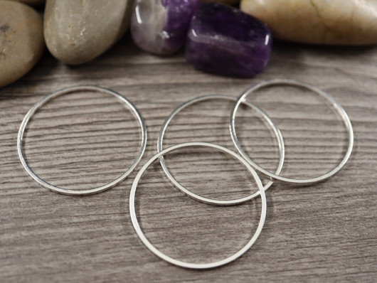 Linkki ympyrä, 30x1mm, umpi, 925/ kirkashopea, 1kpl