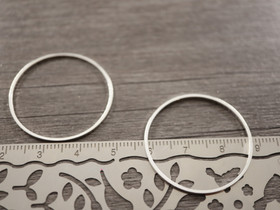 Linkki ympyrä, 30x1mm, umpi, 925/ kirkashopea, 1kpl