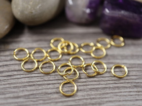 Välirengas, 6x0.8mm, avattava, 24K/kulta/rst, 10kpl