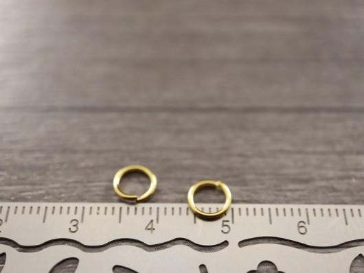 Välirengas, 6x0.8mm, avattava, 24K/kulta/rst, 10kpl