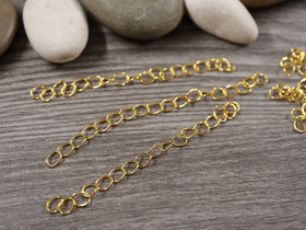 Säätöketju ovaali, 5-6cm, kulta, 10kpl