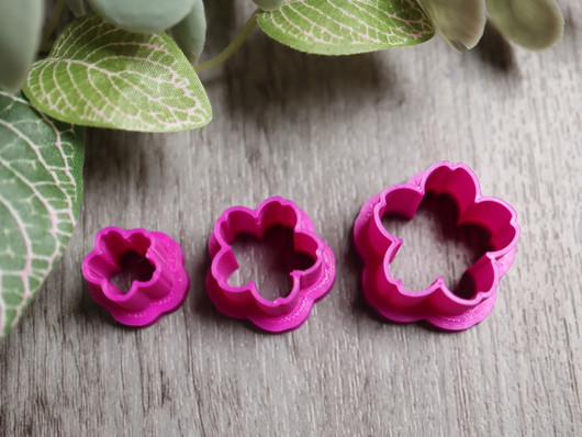 Muottisetti kukka, 10mm/15mm/20mm, 1setti