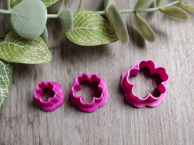 Muottisetti kukka, 10mm/15mm/20mm, 1setti