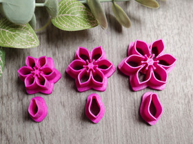 Muottisetti kukka, 20mm/25mm/30mm, 1setti