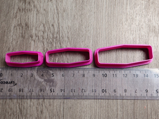 Muottisetti suorakulmio, 30mm/40mm/50mm, 1setti