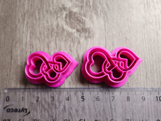 Muotti kolme sydäntä, 35mm/40mm, 1kpl