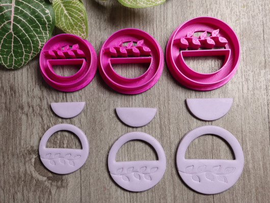 Muotti makrame lehti, 30mm/35mm/40mm, 1setti