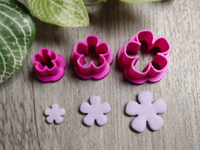 Muottisetti kukka, 10mm/15mm/20mm, 1setti