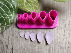 Muotti pisara, 5mm/7mm/9mm/11mm/13mm, 1kpl