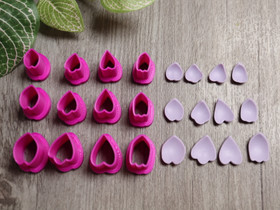 Muottisetti terälehti, 10mm/12mm/15mm, 1setti