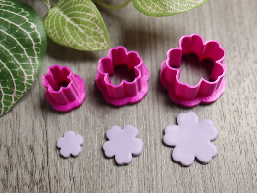 Muottisetti kukka, 10mm/15mm/20mm, 1setti