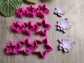 Muottisetti kukka, 20mm/25mm/30mm, 1setti