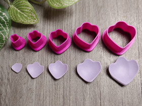 Muottisetti terälehti, 8mm/12mm/16mm/20mm/24mm, 1setti