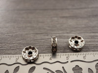 Rondelli strassi, 10mm, kromi, 20kpl
