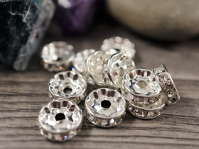Rondelli strassi, 10mm, kirkashopea, 20kpl