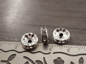 Rondelli strassi, 10mm, kirkashopea, 20kpl