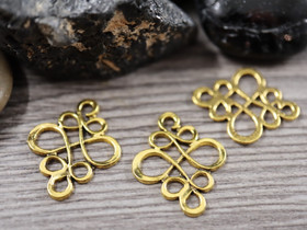 Kuvioriipus/linkki, 21x18mm, kulta, 1kpl