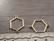 Hexagonriipus/ linkki, 25x17mm, vaaleakulta, 1kpl