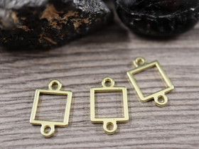 Neliöriipus/ linkki, 16x10mm, vaaleakulta, 1kpl