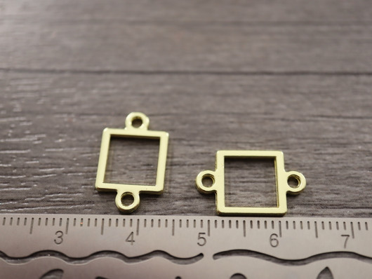 Neliöriipus/ linkki, 16x10mm, vaaleakulta, 1kpl