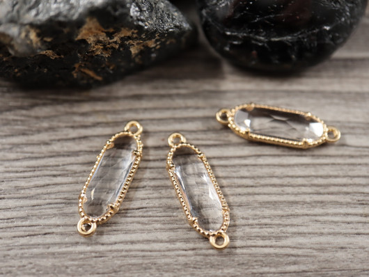 Strassiriipus suorakulmio, 21x7mm, vaaleakulta, 1kpl