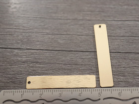 Suorakulmioriipus, 36x7mm, vaaleakulta, 1kpl