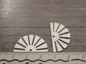 Puoliympyräriipus, 14x25mm, kromi, 1kpl