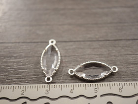 Strassiriipus ovaali, 21x9mm, kirkashopea, 1kpl