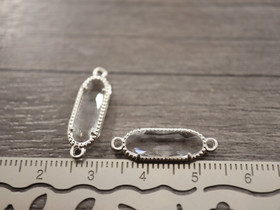 Strassiriipus suorakulmio, 21x7mm, kirkashopea, 1kpl