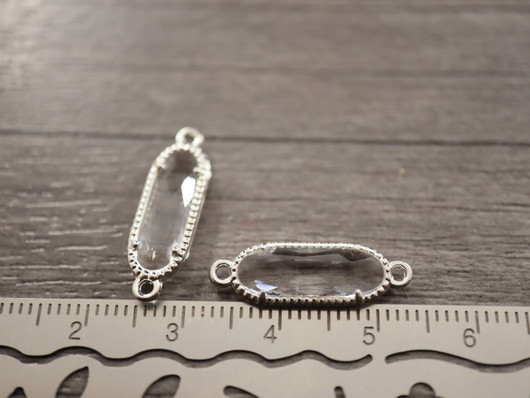 Strassiriipus suorakulmio, 21x7mm, kirkashopea, 1kpl