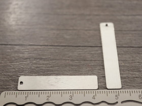 Suorakulmioriipus, 36x7mm, kromi, 1kpl