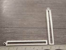 Suorakulmioriipus, 53x7mm, kromi, 1kpl