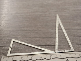 Kolmioriipus, 50x20mm, kromi, 1kpl