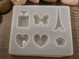 Silikonimuotti kuviot, 78x88x8mm, 1kpl