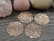 Paljetti/riipus, 20mm, ruusukulta, 1kpl