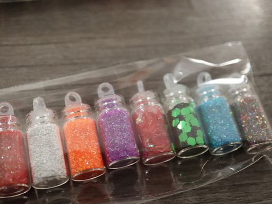 Glitter/hile setti,  12x2g, 1 setti