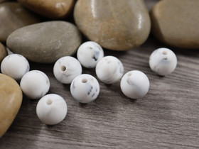 Silikonihelmi marmori, 12mm, valkoharmaa, 1kpl