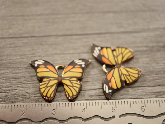 Perhonenriipus, 16x22mm, moniväri, 1kpl