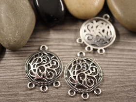 Kuvioriipus/ linkki, 27x20mm, kromi, 1kpl