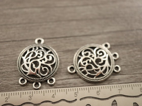 Kuvioriipus/ linkki, 27x20mm, kromi, 1kpl