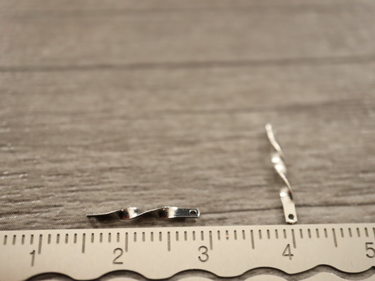 Korulinkit tikku, 14x1.5mm, kromi, 10kpl