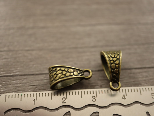 Riipuspidike, 15x8mm, pronssi, 1kpl