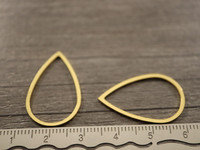 Linkki pisara, 26x17x1mm, umpi, kulta/rst, 1kpl