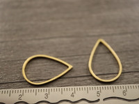 Linkki pisara, 20.5x13.5x1mm, umpi, kulta/rst, 1kpl